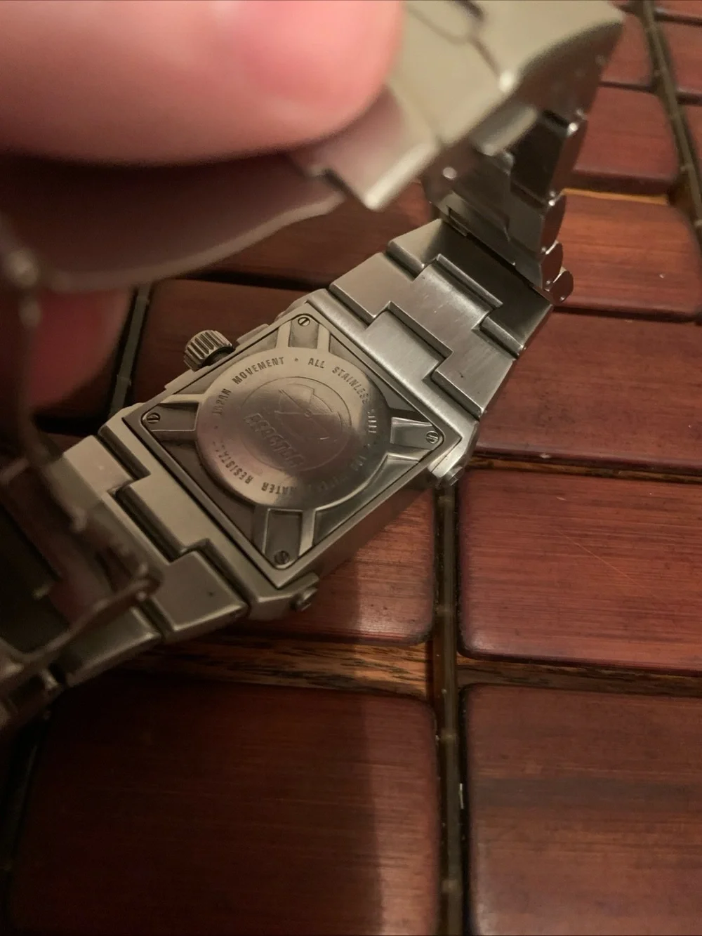Reactor Rare Stainless Steel Square Men's Watch - Silver & White